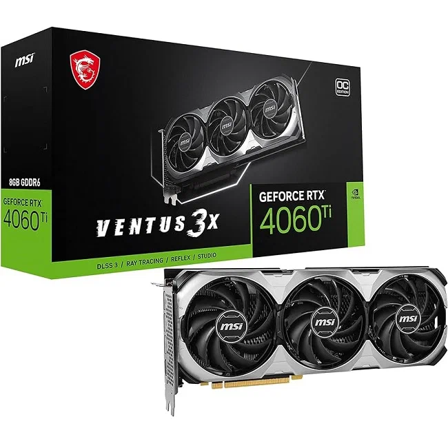 Видеокарта MSI GeForce RTX 4060 Ti VENTUS BLACK OC 8GB (3x) 00397 - фото 176